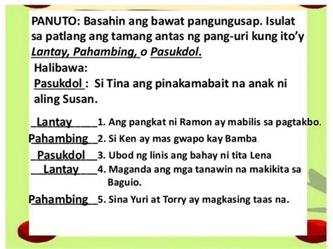 Kaantasan Ng Pang Uri Filipino 4 Worksheet Kaantasan Ng Pang Uri 6 ...