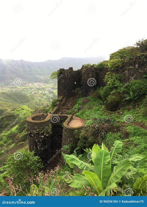 The Top View From The Sinhagad Fort, Pune Royalty-Free Stock Photography | CartoonDealer.com ...