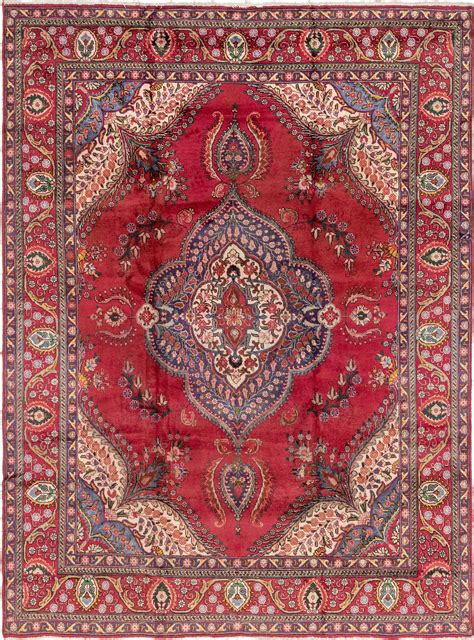 Red 9' 7 x 13' 3 Tabriz Persian Rug , #AFFILIATE, #Red, #Tabriz, #Rug, #Persian #Sponsored ...