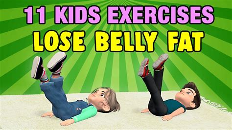 11 Kids Exercises To Lose Belly Fat At Home - YouTube