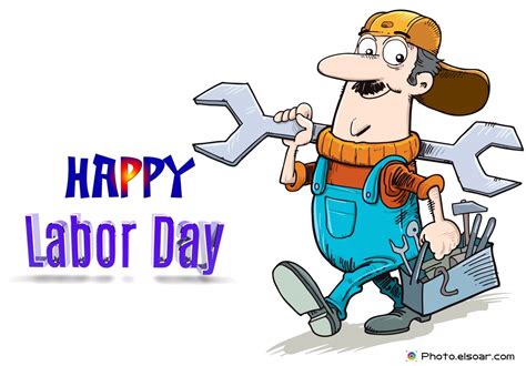 Happy Labor Day With Construction Workers (Cartoon Pictures) - ELSOAR