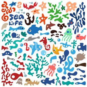 Sea Life - Vector Icons Stock Vector | Royalty-Free | FreeImages