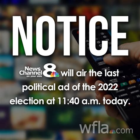 WE MADE IT! News Channel 8 airs the last political ad of the 2022 midterm election season at 11: ...