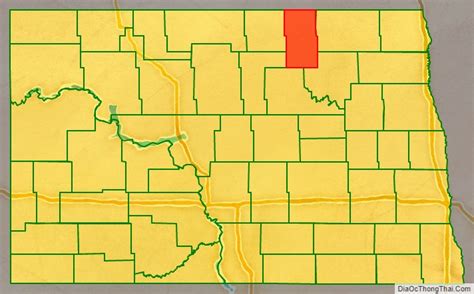 Map of Towner County, North Dakota - Thong Thai Real