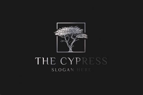 The Cypress Logo Template | Logo templates, Tree logo design, Tree logos