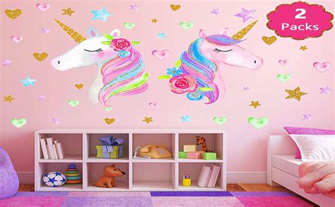 Unicorn Wall Decal,Large Size Unicorn Wall Sticker Decor for Gilrs Kids ...