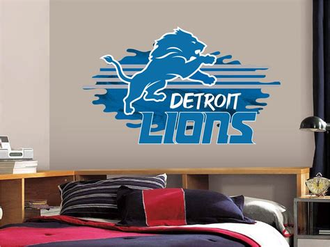 Detroit Lions Logo Wall Decal Sticker Home Decor Custom Vinyl | Etsy