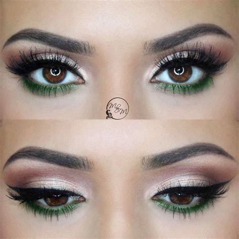 pop of green @makeupbymeggan (waterline / lower lashline) on a neutral ...