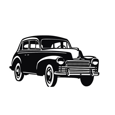 Vintage car Silhouette - Vector drawing retro Ford classic cars png download - 1000*1000 - Free ...