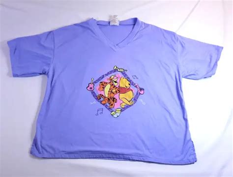 VINTAGE 90S DISNEY Winnie the Pooh Tigger Music T-shirts Woman’s Large Vneck $16.00 - PicClick
