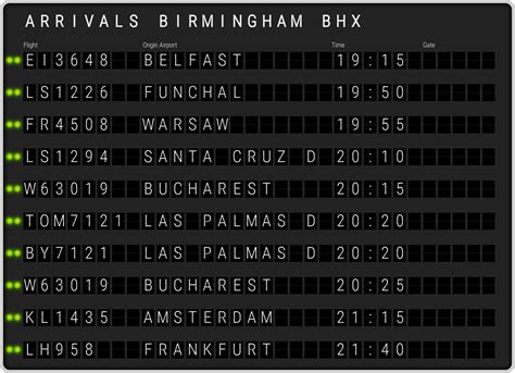 Birmingham Airport Arrivals [BHX] Flight Schedules & BHX arrival