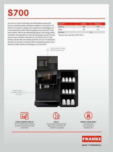 A600 - Franke Coffee Systems - PDF Catalogs | Documentation | Brochures