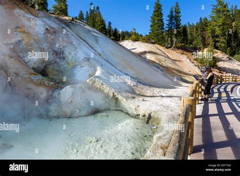 Mudpot at the Sulphur Works geothermal area, Lassen Volcanic National ...