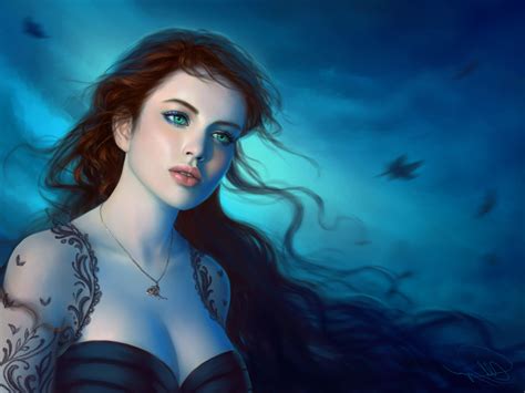 Green eyes, 4K, Artwork, Fantasy girl, HD Wallpaper | Rare Gallery