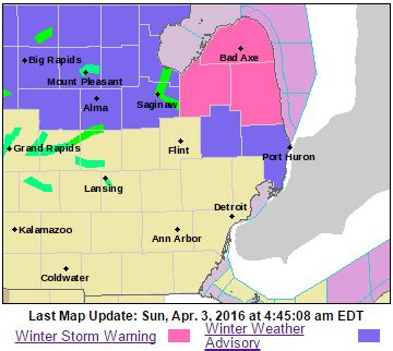 Michigan Weather Geek: WINTER STORM WARNING issued for Thumb Area