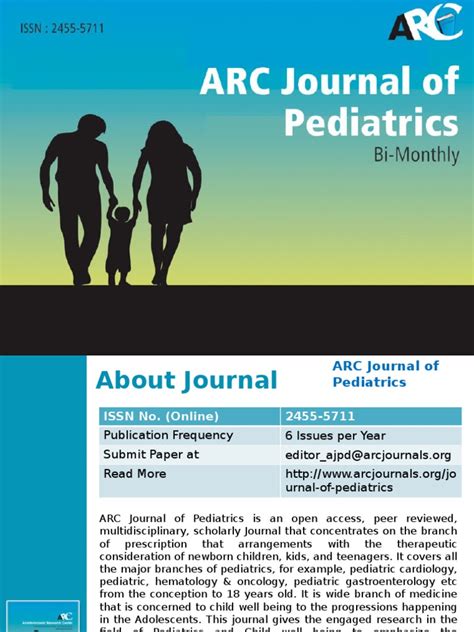 ARC Journal of Pediatrics (ISSN : 2455-5711) | Pediatrics | Academic Journal