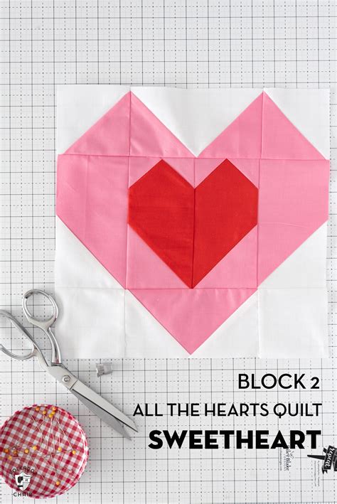 All the Hearts Quilt Along; Block 2, Sweetheart - The Polka Dot Chair