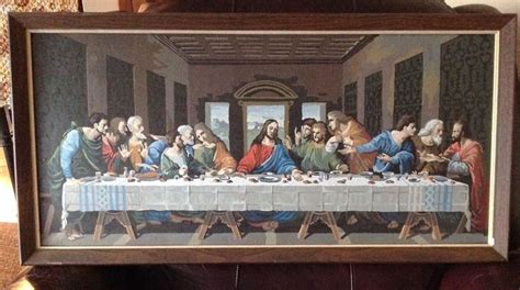 VINTAGE PAINT BY NUMBER THE LAST SUPPER DAVINCI PAINTING FRAMED | Vintage painting, Last supper ...