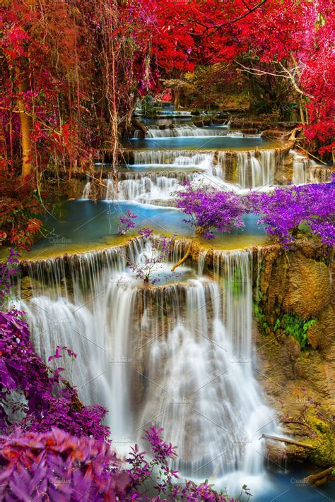 Waterfall featuring autumn, background, and beautiful | Beautiful ...