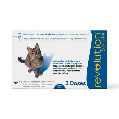 Revolution Cat Topical Solution 5.1-15 lbs, 3-Pack