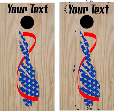 Cornhole Board Decals US Flag America Vinyl Stickers PAT04