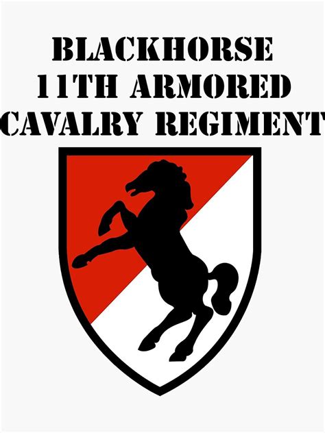 "BLACKHORSE 11TH ARMORED CAVALRY REGIMENT" Sticker by militarygifts ...