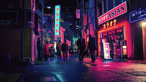 street, Japan, lights, night, dark, urban, HD Wallpaper | Rare Gallery