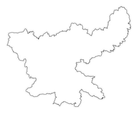 Jharkhand Outline Map HD