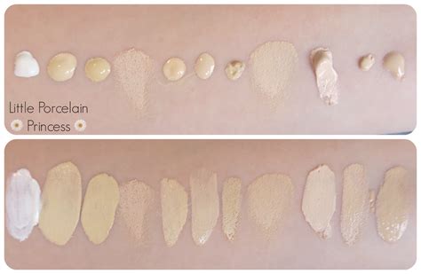 Foundation Swatches for yellow/olive toned pale skin Pale Olive Skin Tone, Olive Skin Tone ...