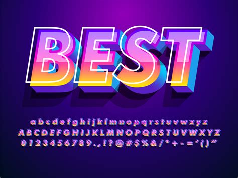 Modern And Futuristic Font With Cool Effect 555695 Vector Art at Vecteezy