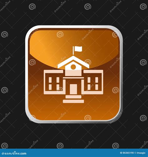 School building icon stock vector. Illustration of background - 86365190