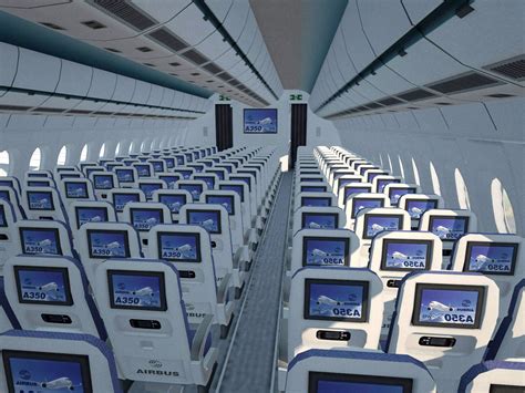 Airbus A350 900 com interior Modelo 3D $239 - .3ds .c4d .fbx .lwo .max .obj - Free3D