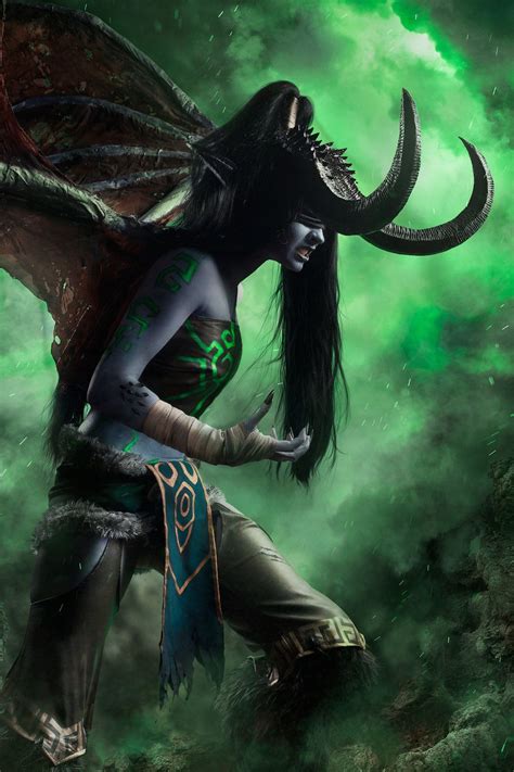 "Illidan Stormrage (fem.)" by DEugen on DeviantArt. (Blizzard World of Warcraft feminized demon ...