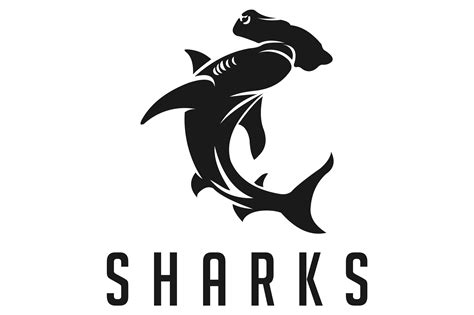 Silhouette Hammerhead Sharks Logo Grafik Von Typescroll · Creative Fabrica