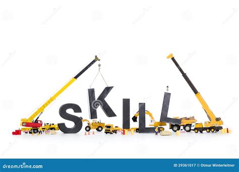 Developing Skills: Machines Building Skill-word. Royalty Free Stock ...