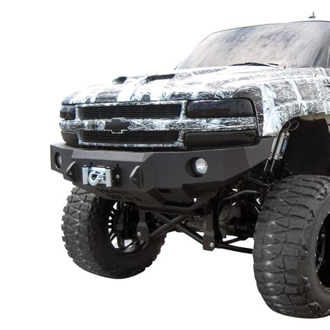 Iron Bull Bumpers® - Chevy Silverado 2500 HD 2001 Full Width Black Front Winch HD Bumper