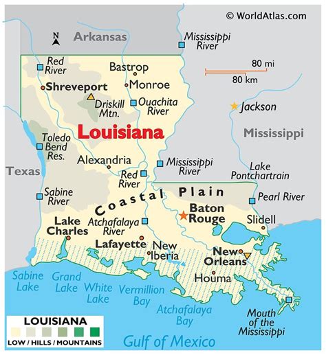 Louisiana Maps & Facts | Louisiana map, Louisiana, Louisiana facts