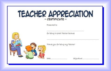 Free Printable Teacher Appreciation Certificates