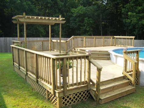 Pros of above ground pool deck plans – yonohomedesign.com | Swimming pool decks, Pool deck plans ...