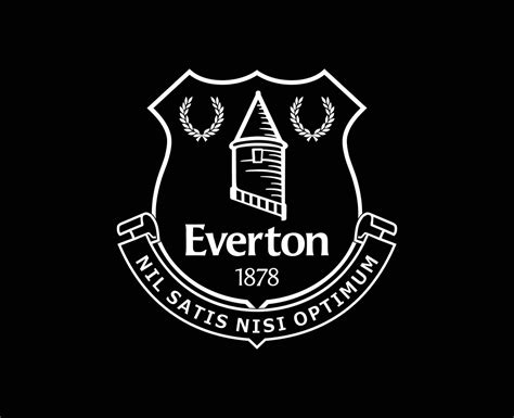 Everton Club Logo White Symbol Premier League Football Abstract Design Vector Illustration With ...