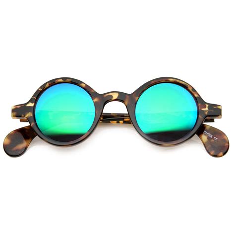 Vintage Inspired Small Round Revo Lens Sunglasses - zeroUV