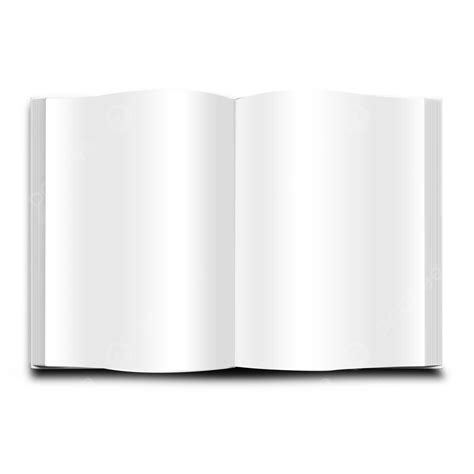 Blank Book Page Mockup Transparent Vector, Open Book Page Mockup, Blank ...