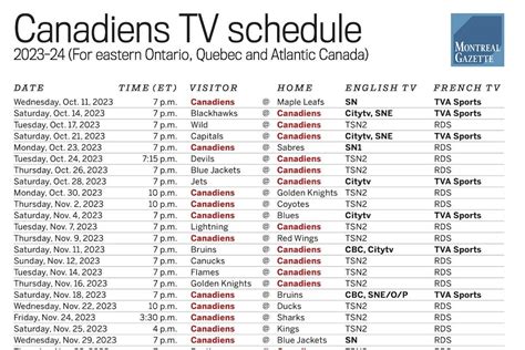 Where to watch the Canadiens on TV in 2023-24 | Montreal Gazette