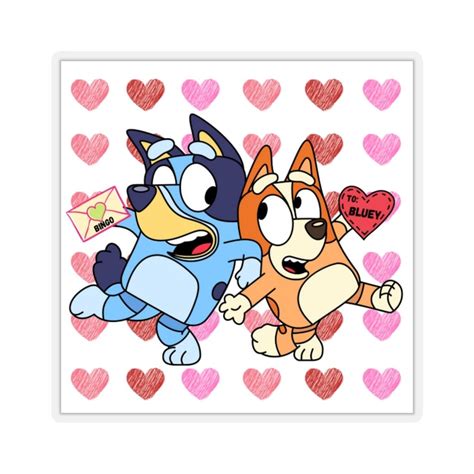 Printable Bluey Valentines Cards