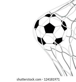 Isolated Soccer Ball Goal Net Eps10 Stock Vector (Royalty Free) 124182001