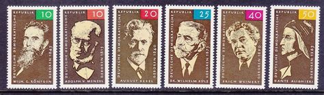 Germany DDR 753-55 MNH Famous German Scientists - Painters - Poet etc Set | Europe - Germany ...