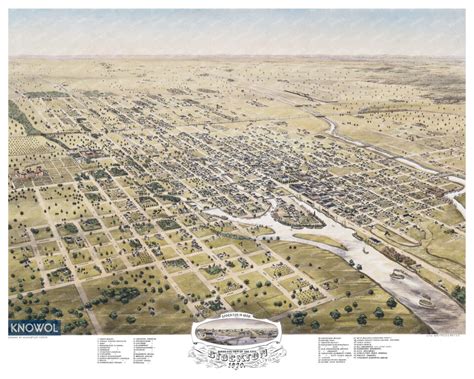 Historic Map Of Stockton California Shows The City In 1870 Knowol ...