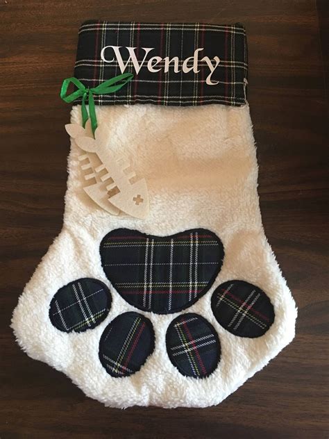 Pet Stocking Personalized Cat Stocking Dog Stocking Paw | Etsy