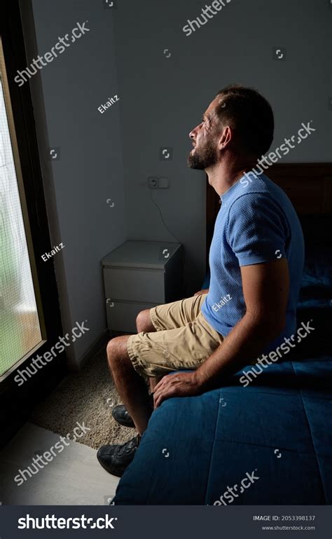 Pensive Sad Man Looking Out Window Stock Photo 2053398137 | Shutterstock