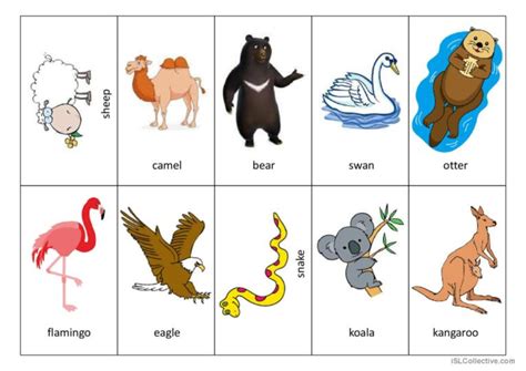 Animal memory game: English ESL powerpoints